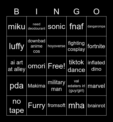 Avcon 2025 Bingo Card