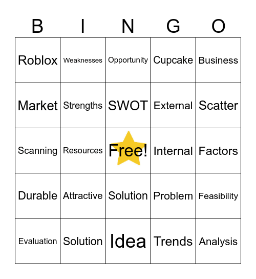 JACKPOT Bingo Card