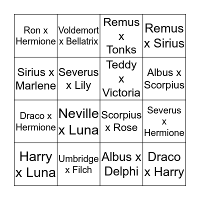 HP ships Bingo Card
