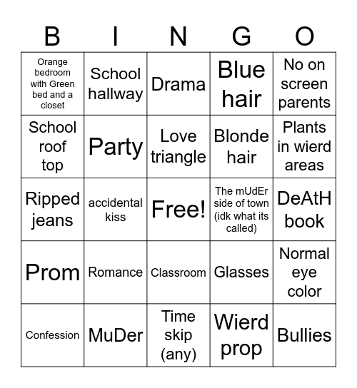 Gacha life mini movie Bingo Card