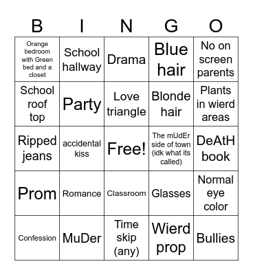 Gacha life mini movie Bingo Card