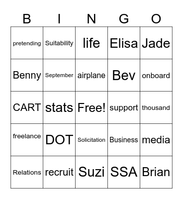 DAS Bingo Card