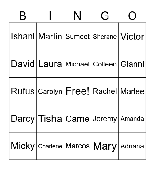 Lightship Bingo Card