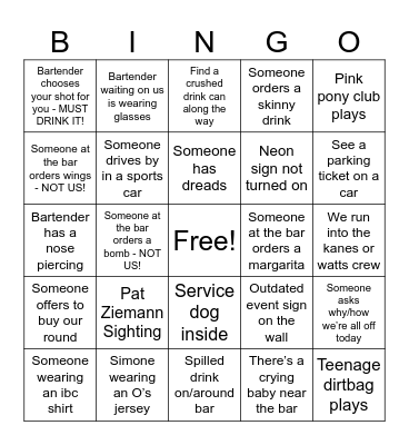 PORCH KNOCKERS Bingo Card