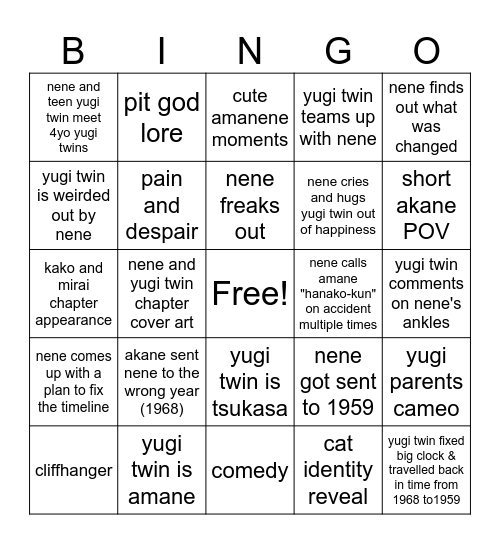 tbhk128 Bingo Card