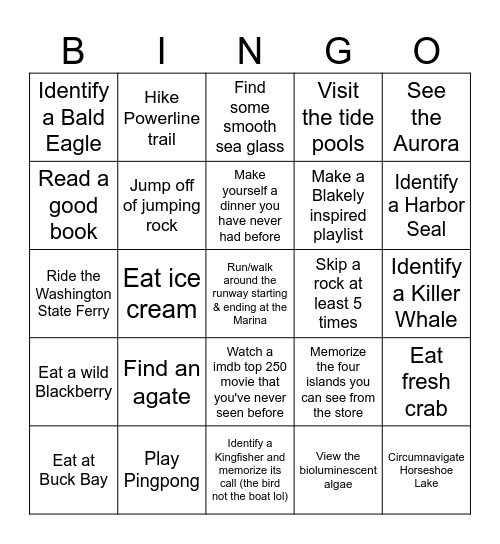 Blakely Bingo 2025 Bingo Card