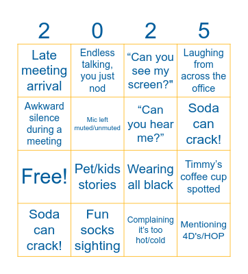 Summer Social BINGO Card