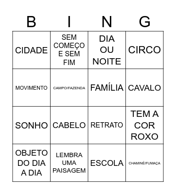 MAC Bingo Card