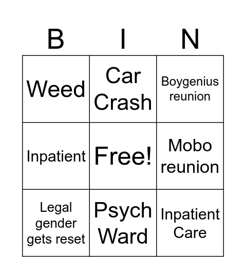 Beango Bingo Card