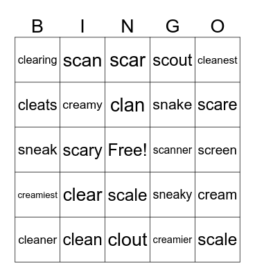 Bingo Card