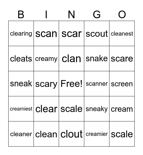 Bingo Card