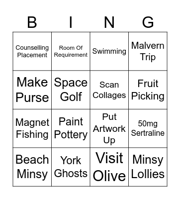 2025 Bingo Card