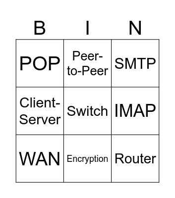 Definition Bingo Card