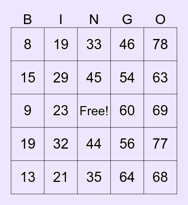 Baby Shower Bingo! Bingo Card