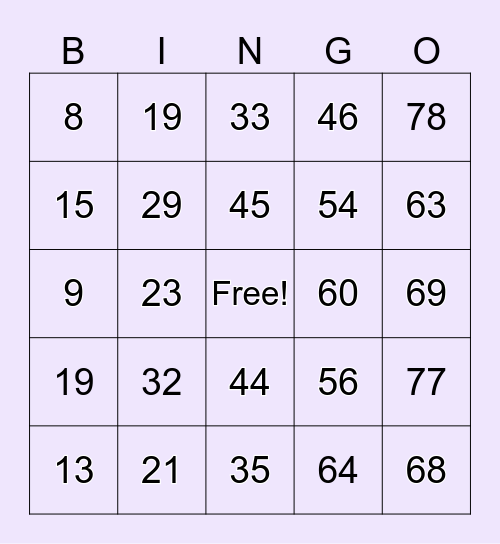 Baby Shower Bingo! Bingo Card