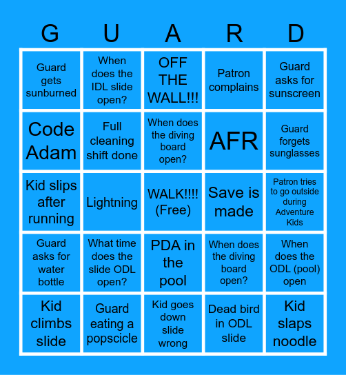 LG SUMMER BINGO Card
