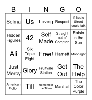 Movies Bingo Card