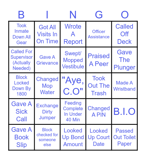 OCDC BINGO Card