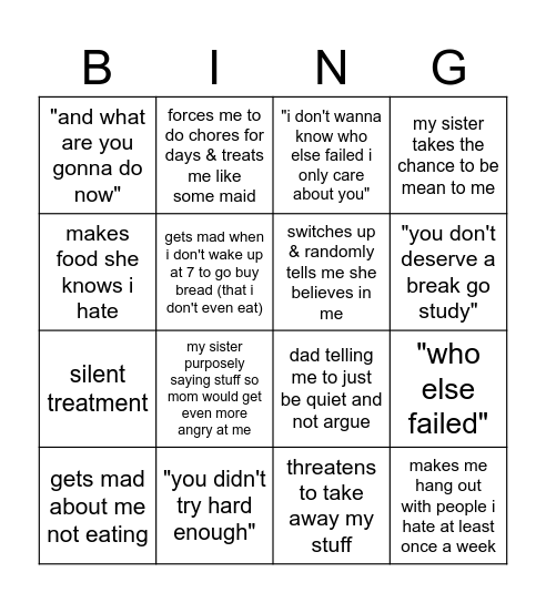 summer bingo Card