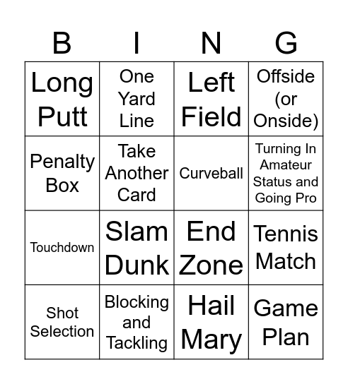 Paul-isms Bingo Card