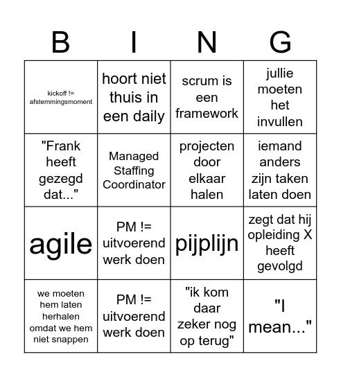 Michaël Bingo Card