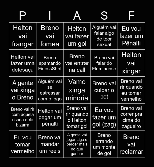 Breno solta a Porpa #2 Bingo Card