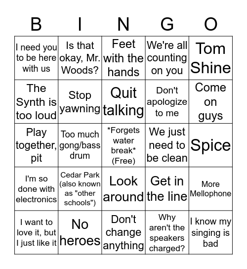 Keth Bingo Card