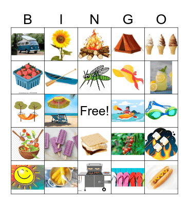 Summer Bingo Card