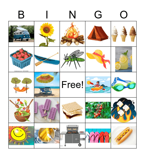 Summer Bingo Card