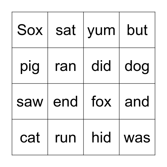 BB 2.6 Bingo Card