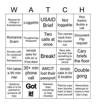 6/19/I Bingo Card