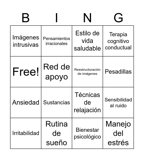 Caso Clínico - Modelo BASIC-ID Bingo Card