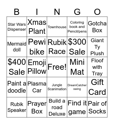November Bingo Challenge Bingo Card