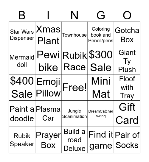 November Bingo Challenge Bingo Card