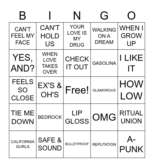 10/16-Round Two Bingo Card