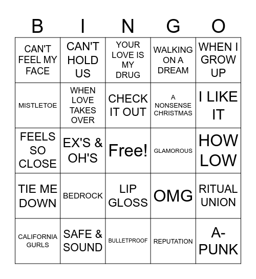 12/11- Round Two Bingo Card