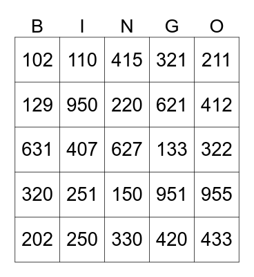 Food Additives Bingo Card