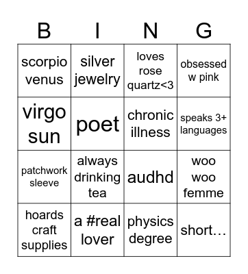 VIA BINGO Card