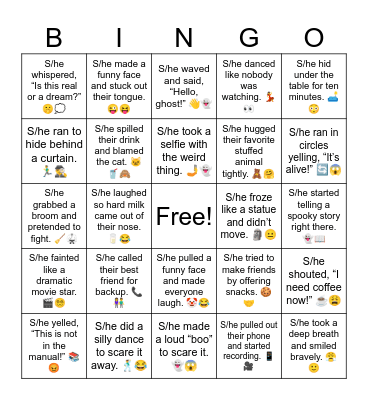 33 Funny Reactions Bingo Card