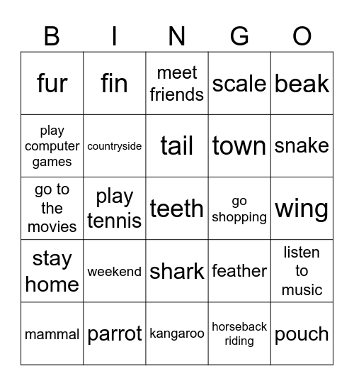 Bingo Card