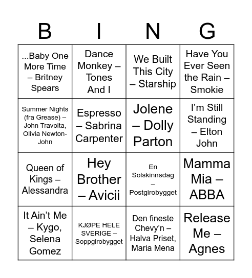 Bingo Card
