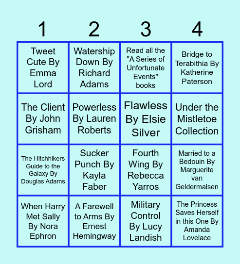 20th Jun - 31st Dec bingo - 2025 Bingo Card