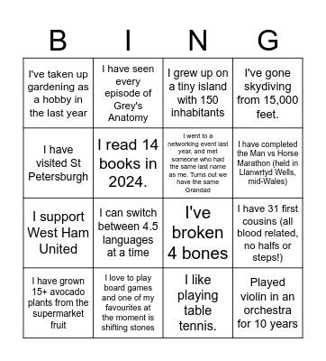 Science Day Bingo Card