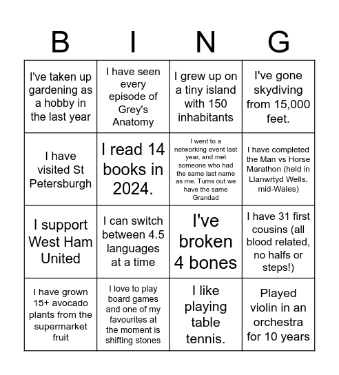 Science Day Bingo Card