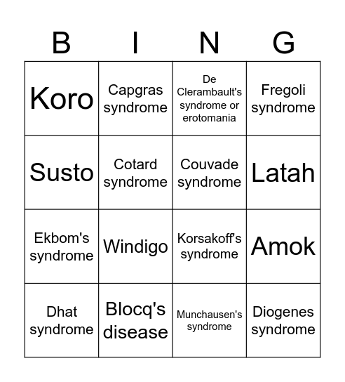 Bingo Card