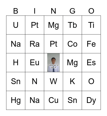 CHEMI Bingo Card