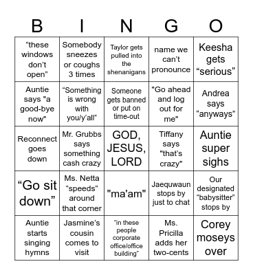 Power to the People Bingo Card