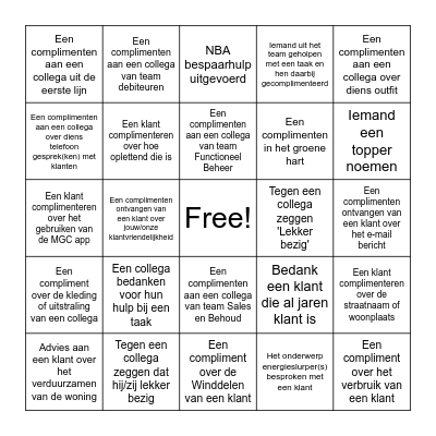 Service Expert Bingo Card