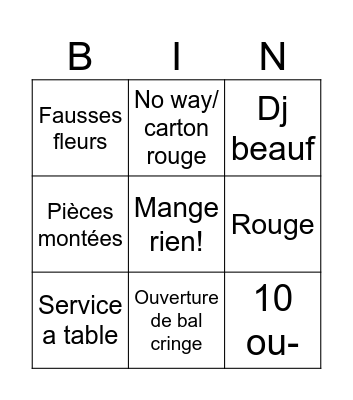 Anne Laure Bingo Card