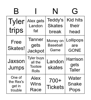 Olympic Bingo Card